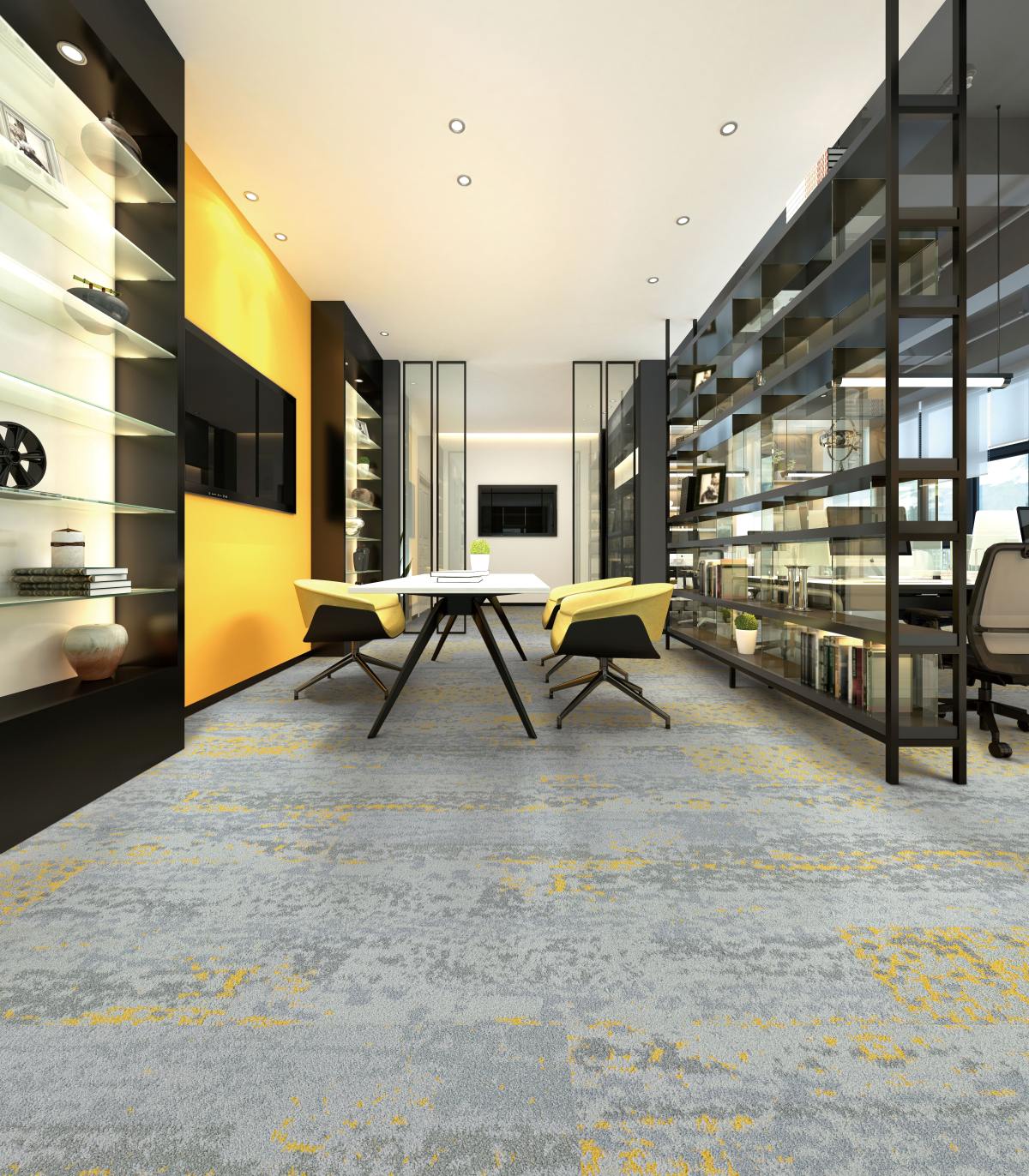 Vantagens do carpete modular no projeto corporativo