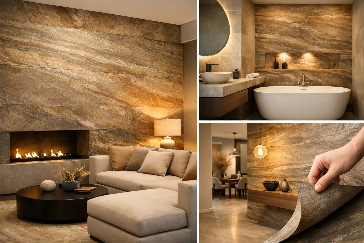 Onde usar revestimento de parede mineral flexível