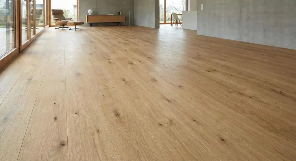 instalação de piso vinilico LVT madeira clara linha  autunno cor pomeriggio amba floors