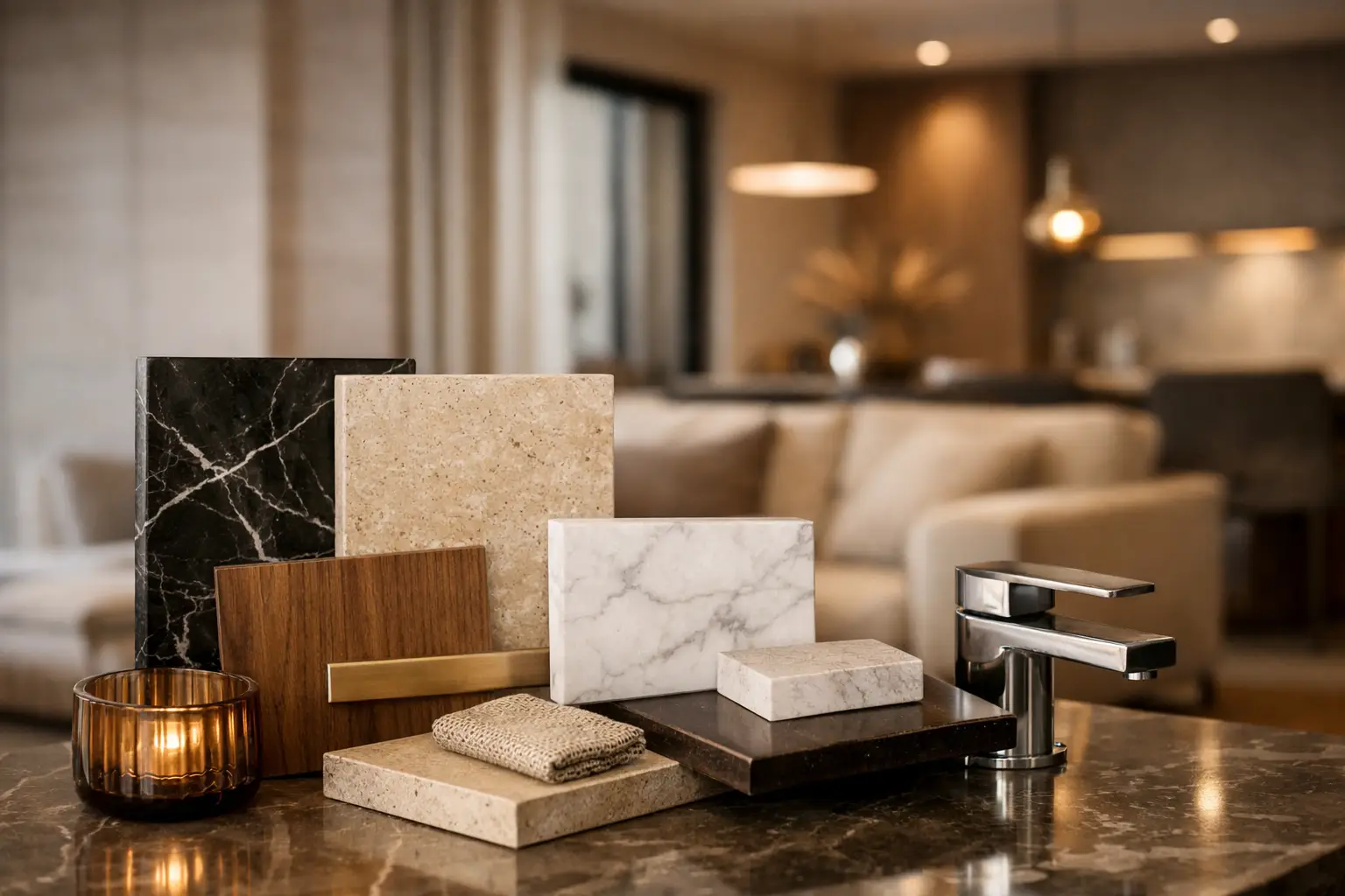 Materiais de acabamento premium na prática