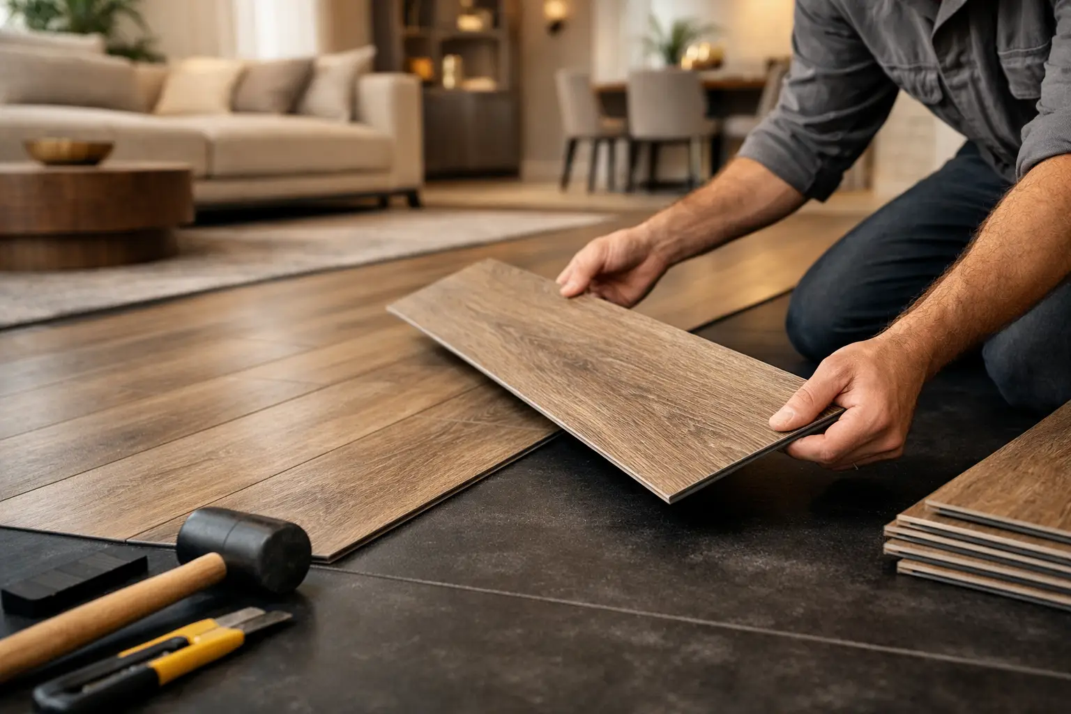 Como instalar LVT autoportante sem erro
